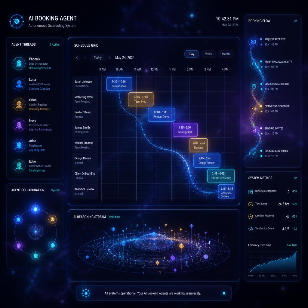 Ragasabha Music Academy AI booking agent dashboard view